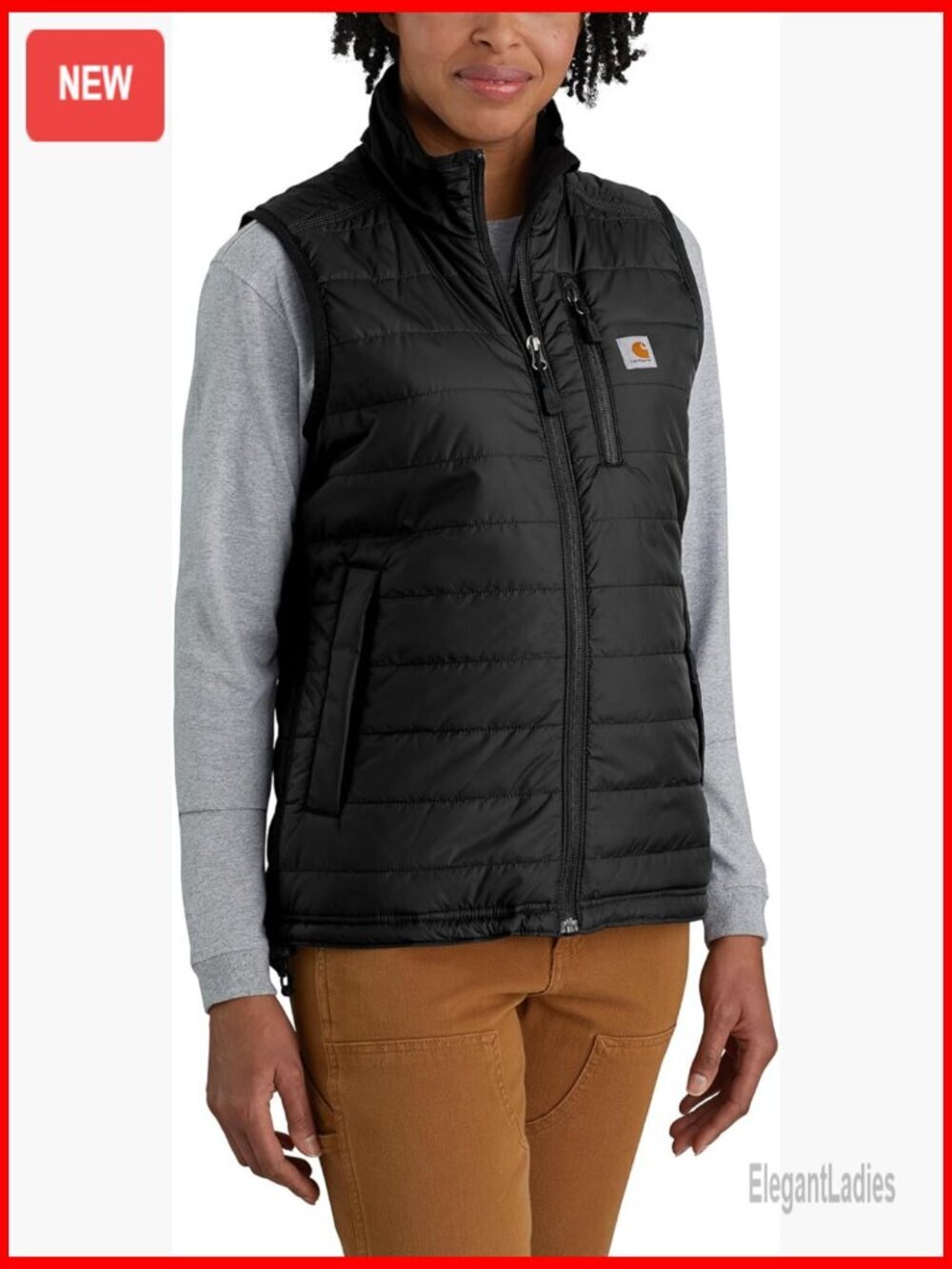 Women's Insulated Nylon Vest with Rain Defender Wind Fighter Technology